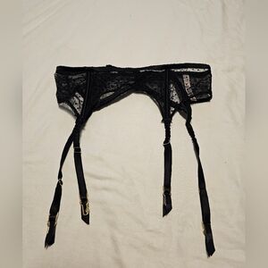 Victoria's Secret Black Lace Garter Belt